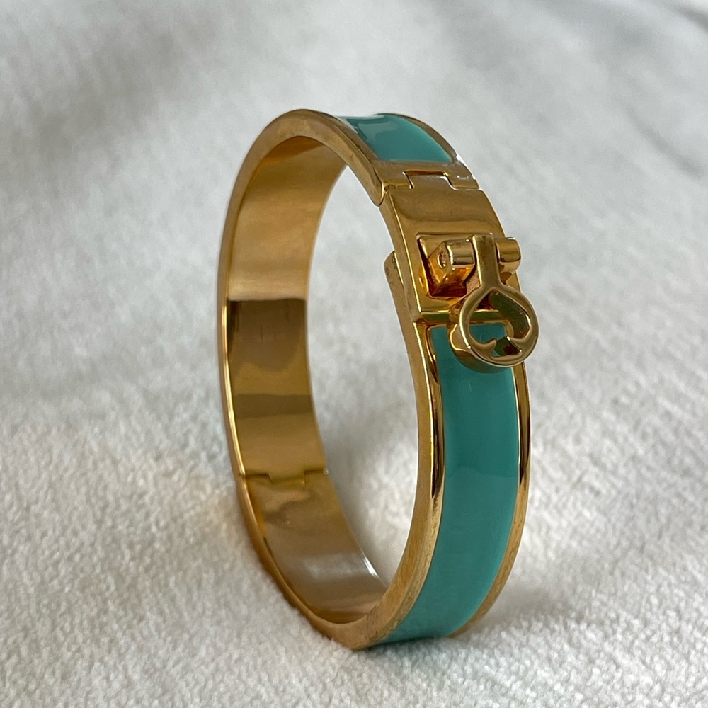 Kate Spade turquoise and gold bangle bracelet